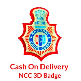 NCC 7 Corner Red Coating Camp Badge | NCC Seven Corner Red Badge | NCC Camp Badge 3D | NCC red Plate Camp Badge