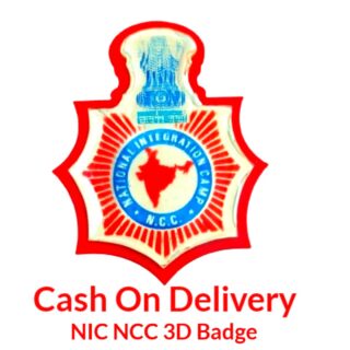 NIC NCC 7 Corner Red Coating Camp Badge | NIC NCC Seven Corner Red Badge | NIC NCC Camp Badge 3D | NATIONAL INTEGRATION CAMP red Plate Camp Badge