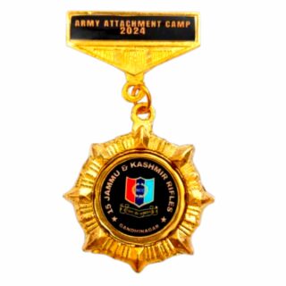 Army Attachment Camp 15 Jammu & Kashmir Rifles 2024 NCC Camp badge 2024 | AAC 2024 NCC Camp Badge | Army attachment Camp 2024 |