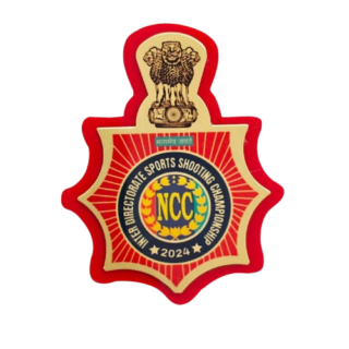 Inter Directorate Sports shooting Championship 2024 NCC Camp Badge | Inter Directorate Sports shooting Championship 2024 NCC Camp Badge Seven Corner Red Plate