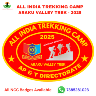 All India Trekking Camp Araku Valley Trek AP & T Directorate NCC Badge 2025 - Mission NCC Store