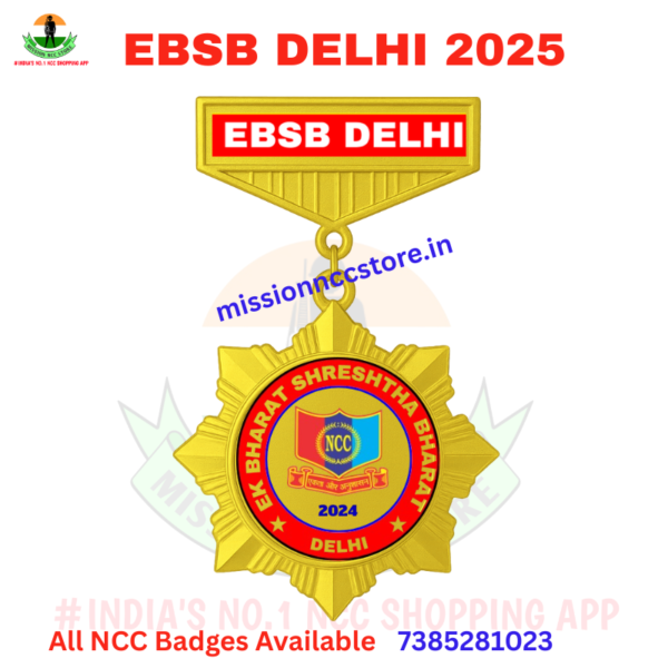 Ek Bharat Shreshtha Bharat Delhi NCC Camp Badge 2025 - Mission NCC Store